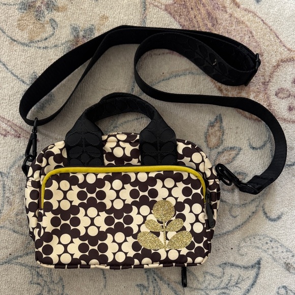 Orla Kiely Angle Grab - Yellow, Brown, Black, Gold, and Cream Women's Crossbody - Picture 1 of 10